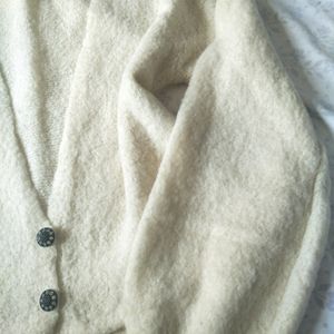 Cream Woolen Cardigan