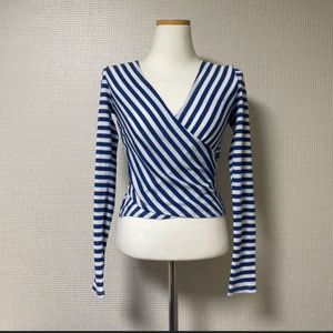 H&M Ribbed Blue Top