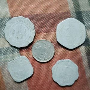 20 Paisa, 25 Paisa, 10 paisa, 5 Paisa