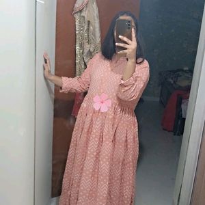 PEACH LONG KURTI🤌🏻