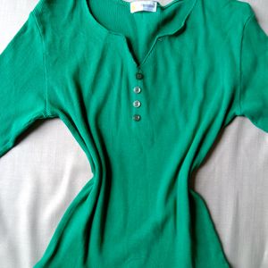 Both Green Bodycon Top And Straight Fit jeans