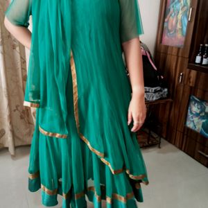 Dark Green Kurta Dupatta Set