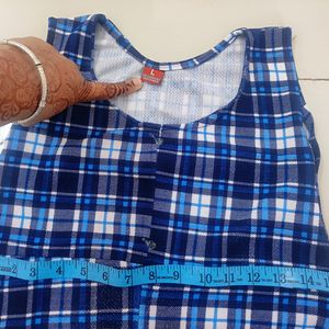 Blue Chex Girls  Top