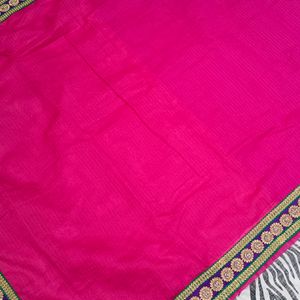 pink colour beautiful saree