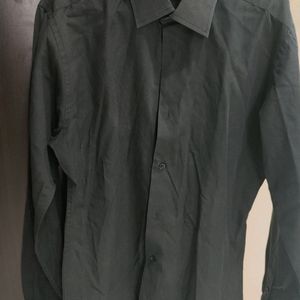 Slim Fit SizeS GREY Plain Shirt