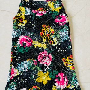 Printed Highwaist Midi Pencil Skirt