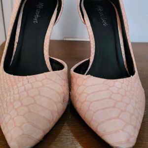 Pink Textured Heels