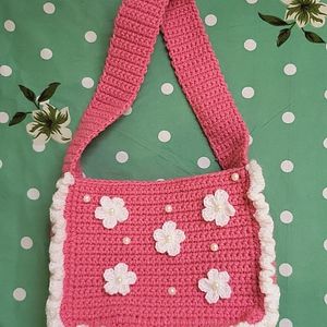 Pearl-Flower Crohet Bag