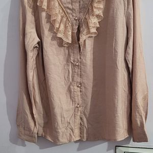 Women's Light Pink Nude Colour Top