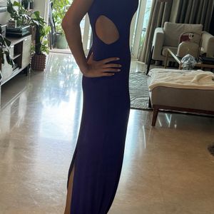 Purple Maxi Cutout Dress