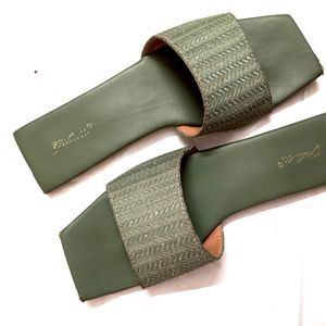 Gibelle Green Flats Or Slides