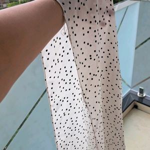 White Polka Dot Scarf