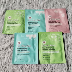 Combo Of 5 Myglamm Sheet Masks