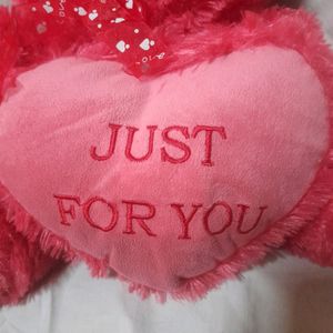 Big Pink Teddy Bear With Heart Couple Kid Gift 🧸