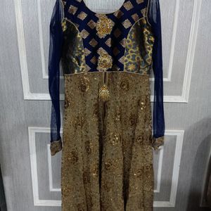 Beautiful Gown With Sharara And Dupatta