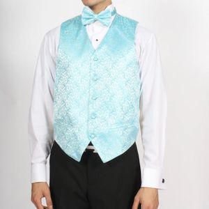 Vesuvio Napoli Cyan Formal Vest