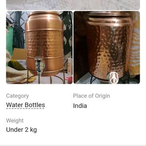 Fully Copper Orginal Water  Container