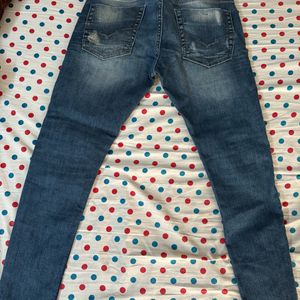 Rookies Blue wash Distressed jeans