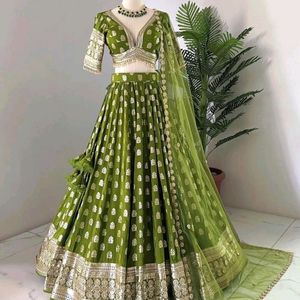 Lehenga Choli Mehendi Function 💚