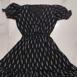 Floral Black Dress