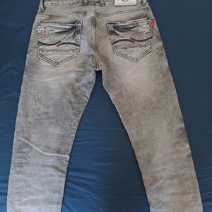 Vintage Racing Denim Jeans Grey Men