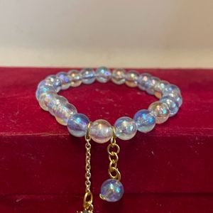 Blue Flower Charm Bracelet