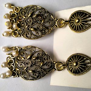 White Peacock Designer Earrings