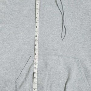 H&M Solid Grey Relaxed Fit Hoodie