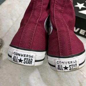 CONVERSE HIGH TOPS MAROON COLOUR UK 7