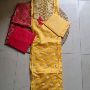 Yellow Ethnic Suit Material