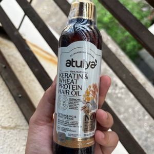 Atulya Keratin & Wheat Protein Hair Oil | Reduce b