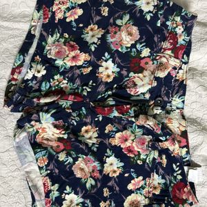 Vibrant Floral Print Shorts