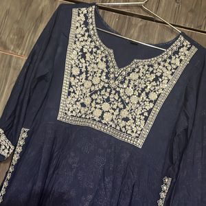 Women Kurta Heavy Embroidery Dress Diwali