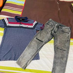 Jeans size 32 And T Shirts