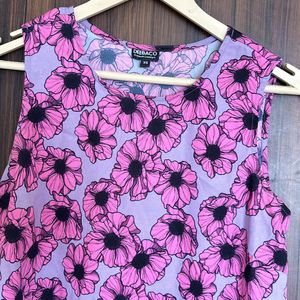 Floral Pink Sleeveless Top