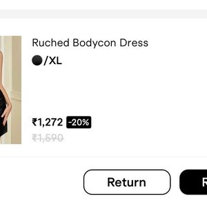 New With Tag Ruched Bodycon dress