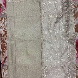 Grey Color net Saree