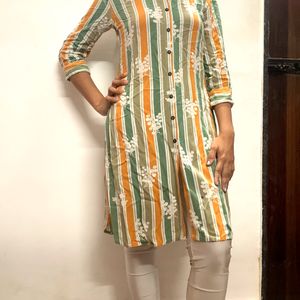 Sam Lime Color Collar Kurta