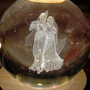 3d Crystal 🔮 Ball Lamp Of Lord Radha Krishna