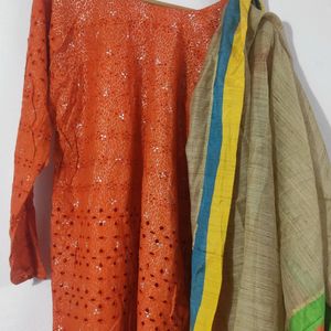 Kurta With Inner And Dupatta