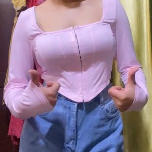 Imported Pink Corset Top