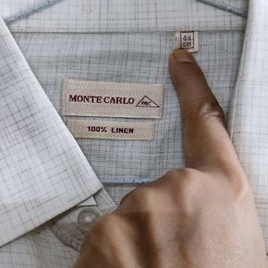 Monte Carlo 100% Linen Shirt For Men