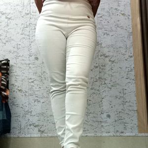 White High Rise Jeans