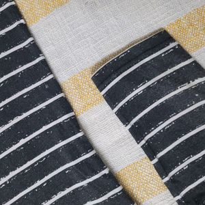 Grey And White Striped T Shirt