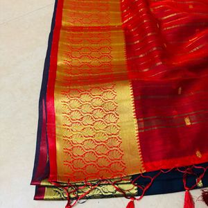 banarsi saree with readymade blouse