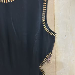 Black Sequins Work Gown