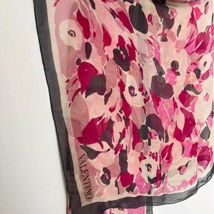 Valentino pink floral silk scraf