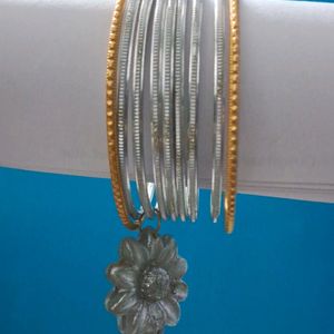 White Metal Bangles