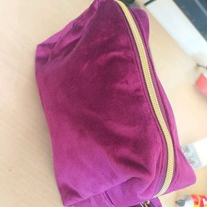 Nykaa Velvet Pouch Purple Brand New