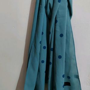 Red Pashmina Shawl and dotted blue shawl / scarf combo